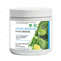 Poudre de mélange de plantes vertes naturelles en gros OEM 150g avec supplément à base d'alfalfa, d'herbe de blé et d'herbes aromatiques