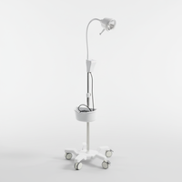 Lampe d'examen chirurgical mobile à LED avec poulie silencieuse et panier de rangement |   Équipement d'éclairage médical