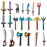 Épées gonflables en forme de grille pour accessoires de scène de fête, épées de pirate gonflables en gros