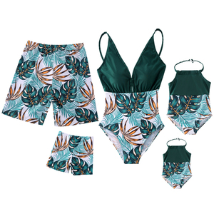 New Arrival Summer Hawaii Mẹ Con Gái Mẹ Và Tôi Gia Đình Phù Hợp Với Quần Áo Bơi Mặc