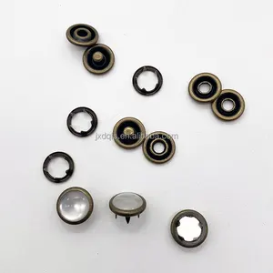 Колпачок с жемчужным латунным кольцом, застежка-кнопка, застежка 10 мм в 4 части, кнопка-шпилька для детской одежды и пальто
