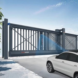 Shengshichanglong Modern Retractable Automatic Aluminium <b>Sliding</b> Driveway Fence Gate Wrought Iron <b>Swing</b> for Courtyard for - Product Image 1