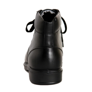 Bottes en cuir noir HPA0112 à tige haute, en cuir de buffle lisse, pour le bureau, formelles, de sécurité, style cowboy - Product Image 3