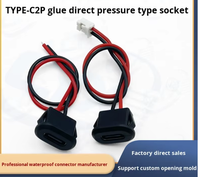 Prise de charge ovale pour véhicule électrique, étanche, USB Type C, 3A, 2P, injection directe, connecteur femelle modifié