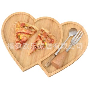 Plato de barbacoa de bambú, plato de frutas dividido estilo occidental, plato de desayuno para guardería con múltiples compartimentos, personalizable. - Product Image 5
