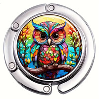 Gancho Colgante Portátil de Aleación de Zinc con Diseño de Búho Adorable, Gancho Delicado para Bolsos de Mujer, Regalo Personalizado para Escritorio