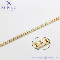X000880203 Collier à chaîne en lingot de serpent en cuivre plaqué or 14 carats à la mode Xuping