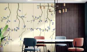 可定制现代防水防火电视背景墙板刺绣家居装饰艺术客厅防潮 - Product Image 3