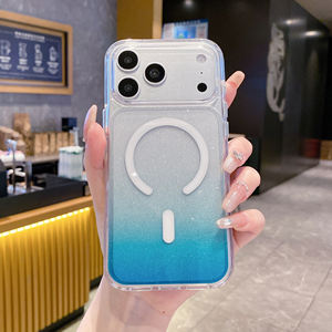 Coques de téléphone magnétiques brillantes pour iPhone 17, 16 Plus, 15, 14, 13, 12 Pro Max, 11 – Protection sans fil pour iPhone 17 Air - Product Image 1