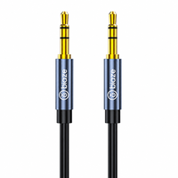 Câble audio stéréo AUX Biaze 3,5 mm mâle-mâle en cuivre plaqué or pour haut-parleur de voiture, casque, microphone, lecteur DVD