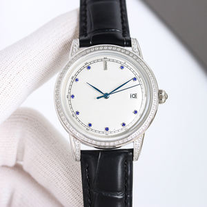 Nuevo Reloj Mecánico Blanco de Lujo de Diseñador 2025, Reloj Unisex de Alta Calidad con Correa de Cuero y Acero Inoxidable, Esfera con Agujas - Product Image 1