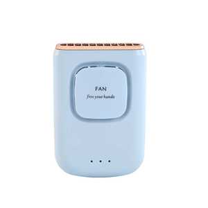 Ventilateur de cou portable rechargeable, moteur DC 5W, commande par bouton, pour le travail en extérieur et l'utilisation en dortoir - Product Image 2