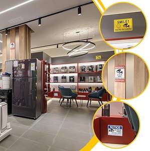 Adesivo in Alluminio per Segnaletica <span class=keywords><strong>Video</strong></span> per Sistema di Allarme Domestico e Aziendale, Segnali di Avvertimento Adesivi per Sicurezza 24 Ore su 24 - Product Image 4