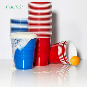 Ensemble de jeu de beer pong avec logo personnalisé, gobelets <span class=keywords><strong>en</strong></span> <span class=keywords><strong>plastique</strong></span> PP jetables bleus et rouges - Product Image 2