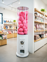 Distributeur automatique géant de capsules, à monnayeur, grande capacité, tour de bonbons et jouets, machine d'arcade avec roues
