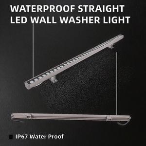 Straight LED Linear Wall Washer <b>Light</b> IP67 Waterproof 18W Outdoor RGB/RGBW <b>DMX</b> Facade Lighting with Aluminum Alloy Ra90 DC24V - Product Image 2