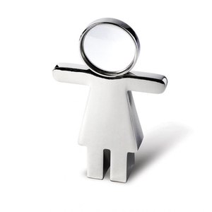 Loupe et ouvre-lettre en métal avec lentille circulaire pour utilisation sur bureau - Product Image 1