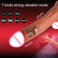 Aizhilian Dildos Sexspielzeug Beheizter Dick Fernbedienung Penivibrator Teleskop-Dildo Analsex-Maschine Realistischer Dildo-Vibrator