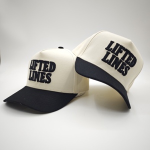 Casquette de baseball structurée de haute qualité en tissu Oxford Dobby bicolore avec logo brodé 3D personnalisé et motif à pois pour le sport et le golf - Product Image 6