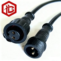 Connecteurs mâles/femelles étanches personnalisables en cuivre avec câble, 2 à 5 broches, 110 V/250 V, pour applications FPC extérieures, 8 mm, 12 mm, 16 mm