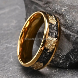 8Mm Vàng <span class=keywords><strong>Tungsten</strong></span> Carbide Nhẫn Cho Nam Giới Vàng Lá Thiên Thạch <span class=keywords><strong>Inlay</strong></span> Cặp Vợ Chồng Ban Nhạc Đám Cưới <span class=keywords><strong>Tungsten</strong></span> Nhẫn Người Đàn Ông Đồ Trang Sức Thời Trang - Product Image 3