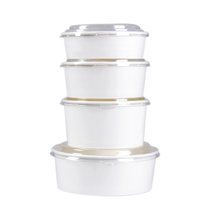 Envase de Alimentos Desechable y Ecológico de Sowingroup con Logotipo Personalizado, Envase Redondo de Papel Kraft para Aperitivos, Sopa, Ensalada con Tapas - Product Image 3