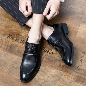 Men's Low-<b>Top</b> Leather Shoes Korean Style Business Formal Fashion Trendy Men's Shoes Wholesale - Product Image 3