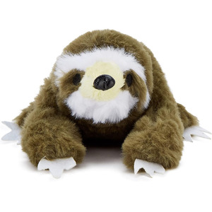C036 Peluche paresseux brun en fausse fourrure polaire, douce et câline pour enfants, compagnon idéal pour les jeux, 30 cm - Product Image 3