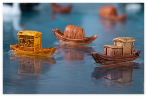 Micro giardino paesaggistico 3D <span class=keywords><strong>architettura</strong></span> in resina artigianale casa delle bambole Jet nave barca a vela barche in miniatura statuette giocattoli per bambini - Product Image 4