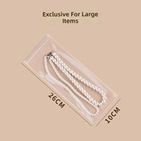 Sac de rangement pour bijoux en PVC, fermeture éclair refermable, emballage long et fin, organisation et protection des accessoires, boucles d'oreilles, colliers