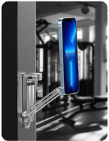 Support de téléphone magnétique pliable ultra-fin pour bureau, trépied, permettant de débloquer tous les angles pour le vlogging, les voyages, la salle de sport ou les selfies
