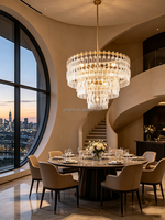 Lustre en cristal sur mesure, grand lustre moderne en verre de Murano, luxe, LED, pour salon, plafonds hauts, lustres d'hôtel
