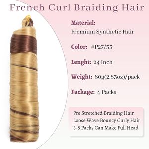 150g Body Wave Braiding Loose Curls Crochet <b>Braid</b> French Curls Hair <b>Extensions</b> Crochet Hair <b>for</b> Women Hair - Product Image 2