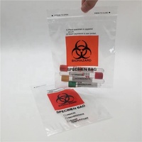 Écologique Biohazard Zipper Top Lab Sac d'échantillons en plastique avec pochette arrière de documents pour l'emballage et la vente en gros de vêtements