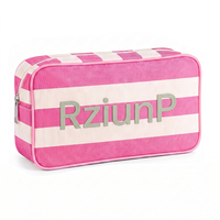 Sac de rangement de voyage à fermeture éclair LZ Manufacturer en toile pour cosmétiques et tuiles de Mahjong américaines