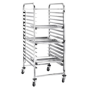 Stainless Steel 15 Level Patisserie Tray <b>Racking</b> Trolley Commercial Mobile Bakery Pan <b>Storage</b> Cart <b>for</b> Pastry Catering kitchen - Product Image 1