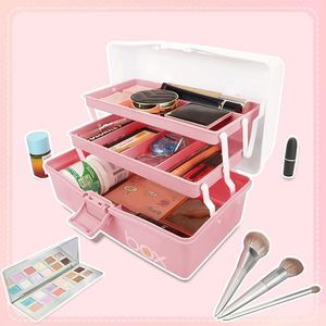 12in Three-Layer Multipurpose <b>Storage</b> <b>Box</b> Organizer Folding <b>Tool</b> <b>Box</b> Sewing Supplies Organizer Medicine <b>Box</b> with 2 Trays - Product Image 5
