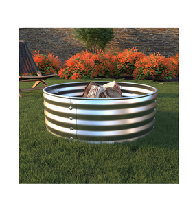 Anneau de feu rond en acier galvanisé au charbon de bois de 36 pouces Silver Brasier Outdoor - Product Image 5