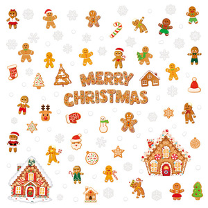 <span class=keywords><strong>Adesivi</strong></span> <span class=keywords><strong>per</strong></span> Finestre a Forma di Casa di Pan di Zenzero Natalizia, in PVC Resistente ai Raggi UV e Impermeabile, Decorazioni con Fiocchi di Neve e Babbo Natale <span class=keywords><strong>per</strong></span> Frigorifero e <span class=keywords><strong>Porte</strong></span> - Product Image 5