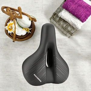 Oversize Thickened Absorbing <b>Ball</b> Memory Foam Wide <b>Massage</b> Simple Bicycle Saddle PU Leather Mountain Cycling Seat - Product Image 3