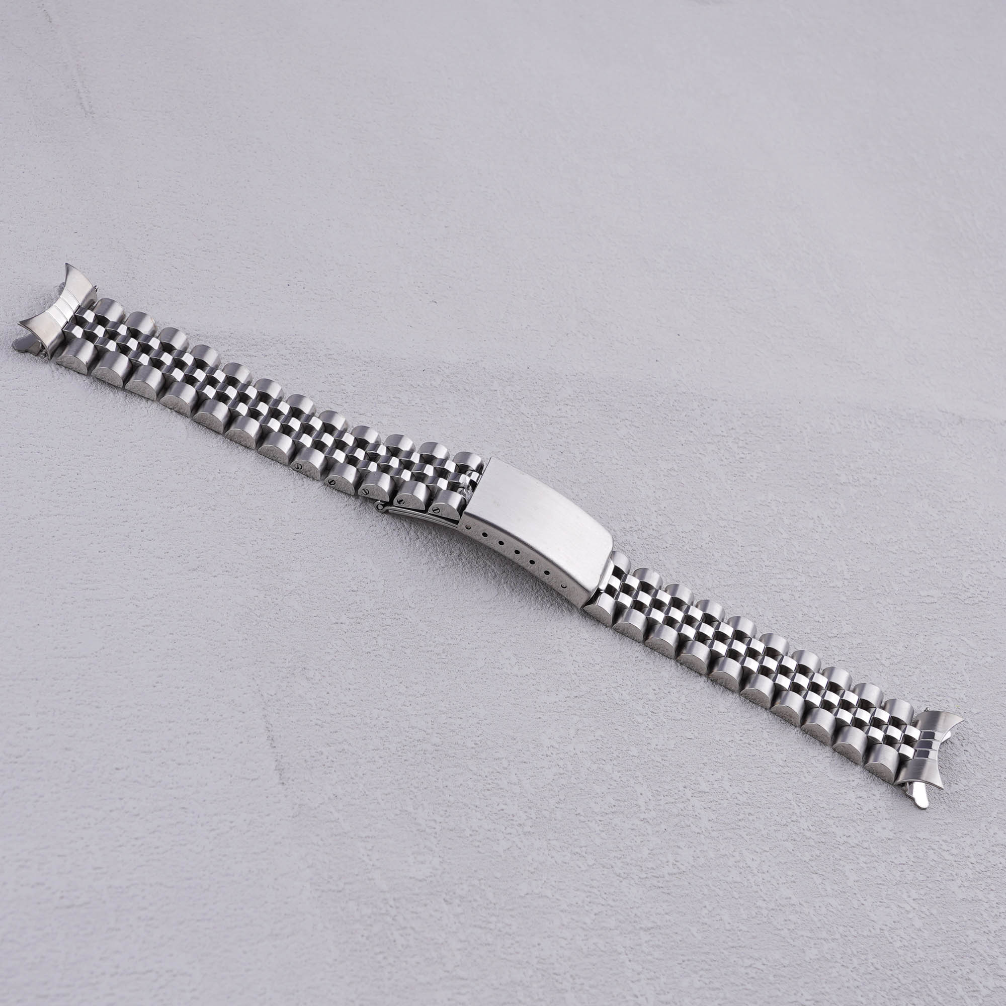 US Stock TAX FREE for Rolex Datejust 20mm Silver Jubilee 316L Steel Hollow Curved End Luxury Watch Band Strap Bracelet