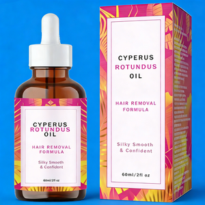 Spray dépilatoire à l'huile de Cyperus aux herbes 60 ml – Bloque la repousse des poils, hydrate et apaise pour tous types de peau – Usage féminin corps - Product Image 3