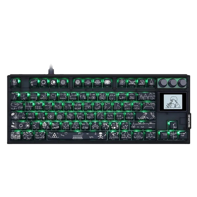 Skyloong Manufacturer China GK87 PRO Coiled Cable Mechanical Keyboard RGB Keyboard Wireless Mechanical 87 Gaming Keyboard
