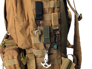 LLavero de lona táctica con clip de nailon, logotipo personalizado, llavero de tela de poliéster <span class=keywords><strong>para</strong></span> mochila con cinturón de servicio al aire libre - Product Image 2