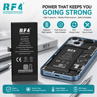 RF4 untuk 13 Mini Baterai Pengganti-Baterai Lithium Isi Ulang Kapasitas Tinggi Warna Hitam Suku Cadang Perbaikan Ponsel