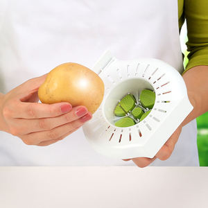 Trancheuse de cuisine manuelle ergonomique en acier inoxydable vert à prix abordable pour fruits, réglable, pour usage domestique - Product Image 2