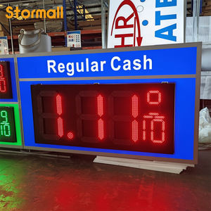 Signalisation numérique LED extérieure personnalisée Stormall pour stations-service avec indice de protection IP65, montage sur pylône, couleur personnalisable - Product Image 4