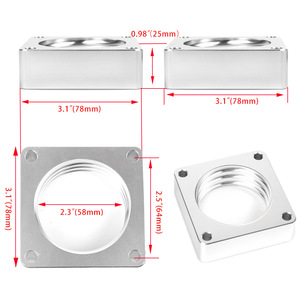 Adaptador espaciador de cuerpo de aceleración para colector de admisión Jeep Wrangler 87-06 de 4 tornillos con juntas y tornillos - Product Image 3