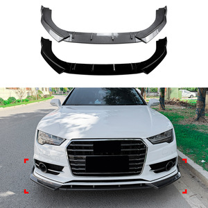 Amp-Z Front Lip Splitter Carbon Fiber Texture Matte Finish For Audi A7 S7 C7 2015-2018 - Product Image 1