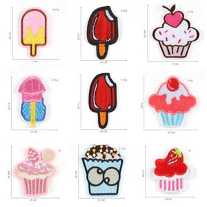 Cheap Computer Embroidery Iron on Simulation Ice Lolly Cherry Cake Patch for Kids Clothes Bag - Product Image 2